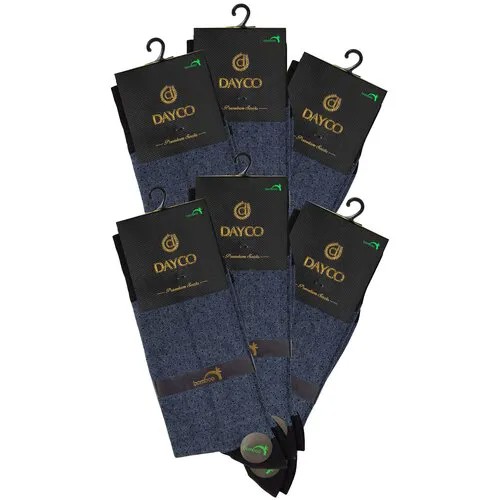 Носки DAYCO, 6 пар, размер 41-45, синий, черный