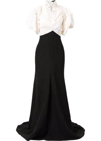 Jenny Packham платье с короткими рукавами и драпировкой