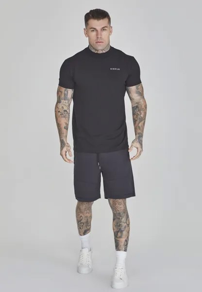 Базовая футболка Muscle Fit SIKSILK, черная