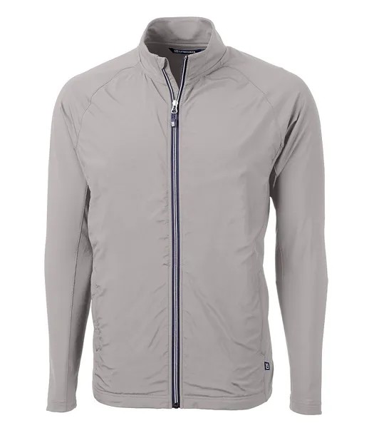Гибридная эластичная куртка Cutter & Buck Big & Tall Adapt Eco Knit с молнией во всю длину, серый