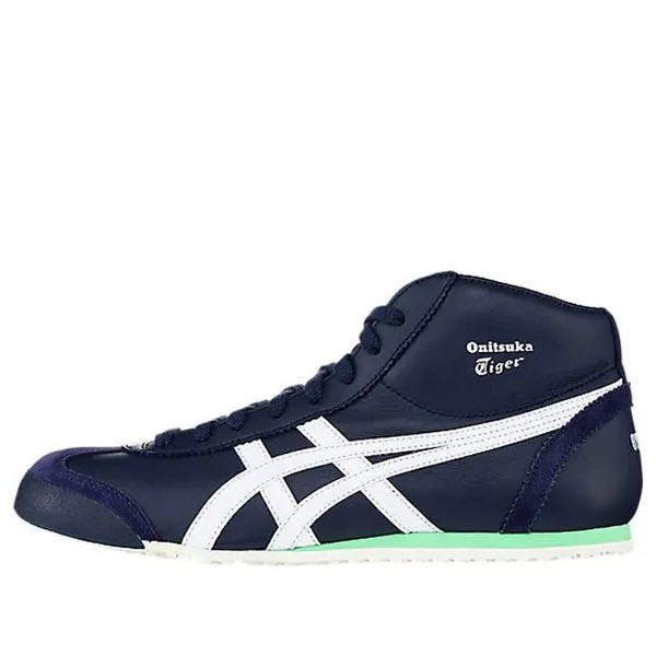 Кроссовки Onitsuka Tiger Mexico Mid Runner 'Dark Blue White Green', белый