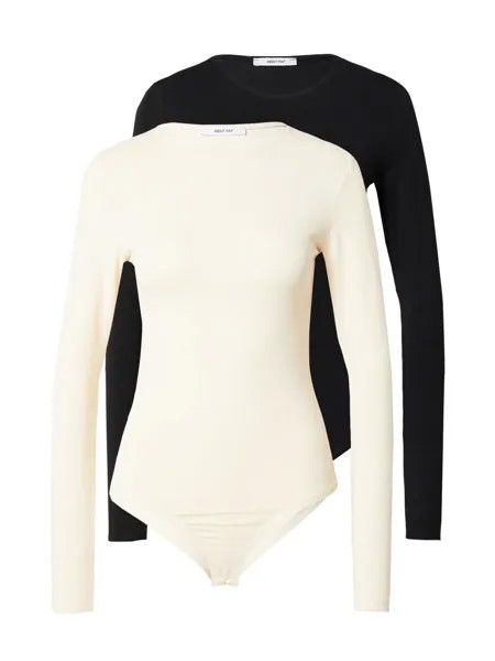 Лонгслив About You 2ER PACK LULU BODY, бежевый/черный