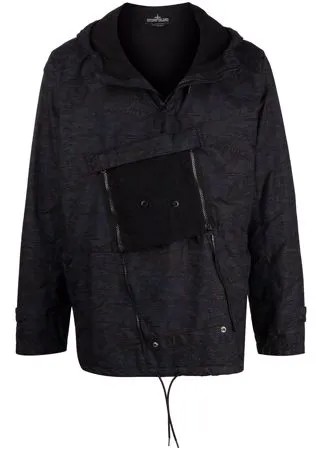 Stone Island Shadow Project куртка с капюшоном и абстрактным принтом
