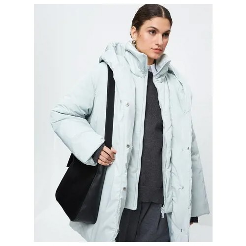 Zarina Дутое пальто, цвет Мятный, размер S (RU 44)