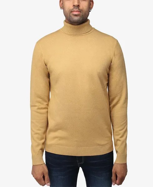 Мужской свитер с высоким воротником и пуловером X-Ray, золото
