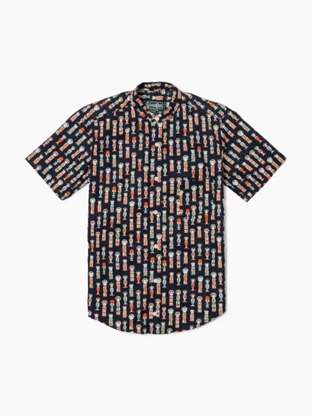 Женская рубашка Gitman Vintage Kokeshi Print shirt