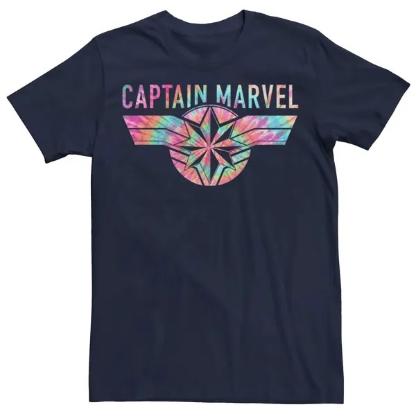 Мужская футболка с логотипом Captain Tie Dye Marvel