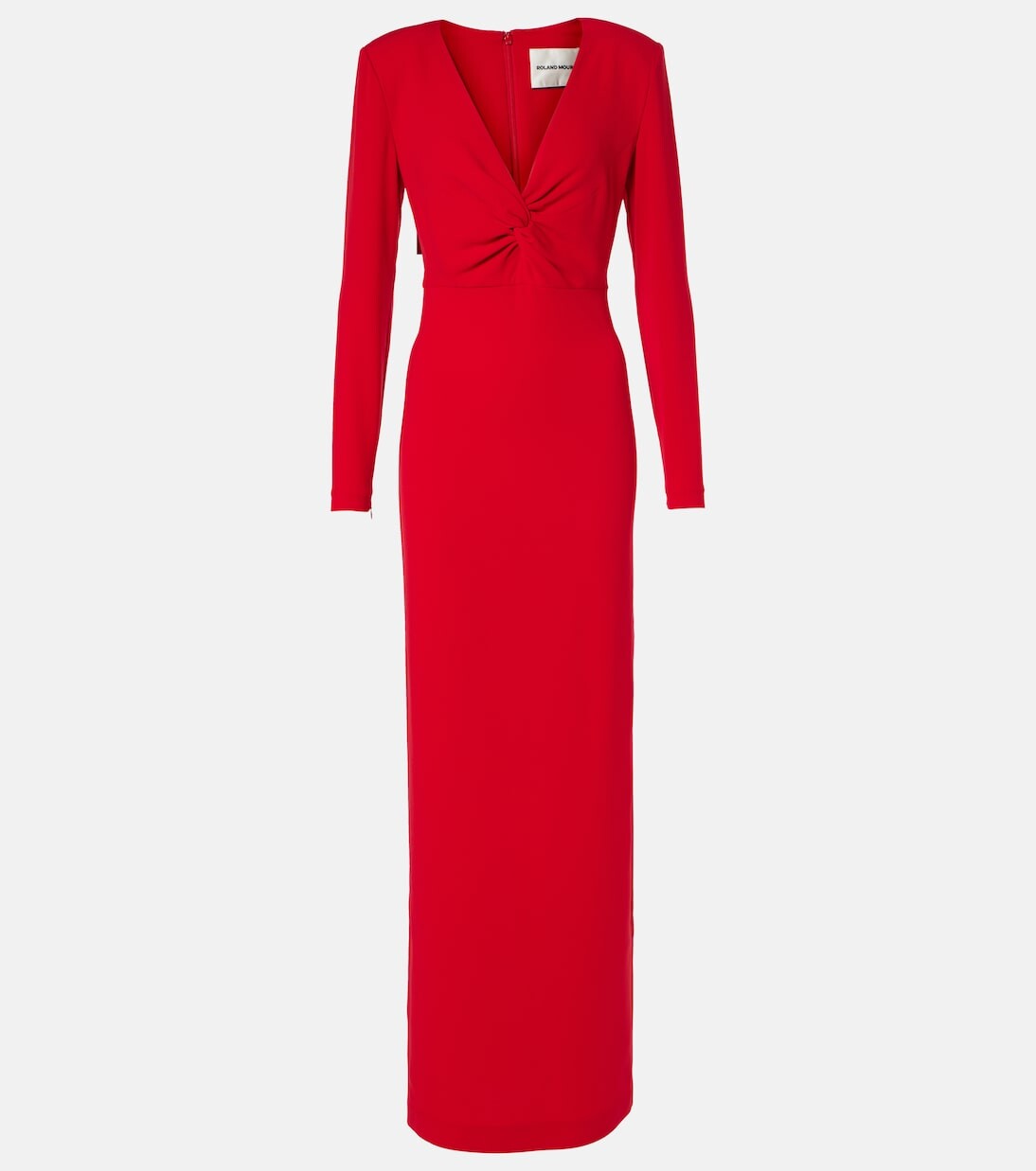 Платье из кади со сборками Roland Mouret, красный