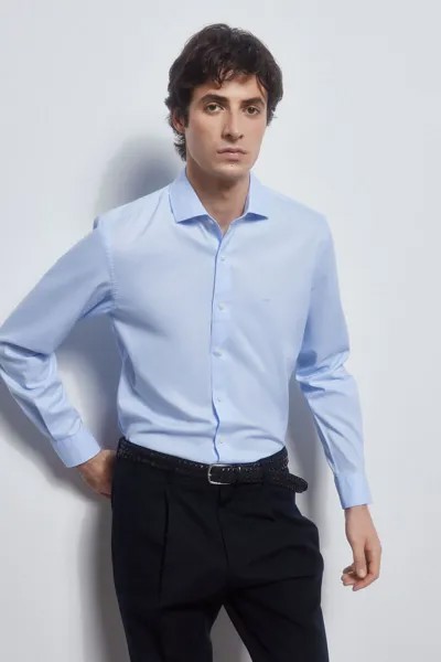 Гладкая, легкая глажка + рубашка узкого кроя с защитой от запаха Pedro del Hierro, синий