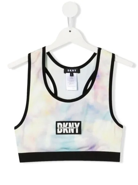 Dkny Kids укороченный топ с принтом тай-дай