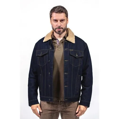 Джинсовая куртка Montana, демисезон/зима, силуэт свободный, утепленная, размер XL, синий