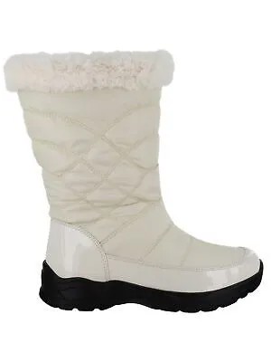EASY DRY Женские непромокаемые снежные сапоги цвета слоновой кости со складками и круглым носком 12 M