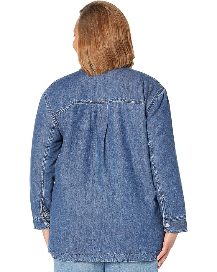 Куртка Madewell Plus Quilted-Lining Denim Shirt-Jacket, цвет Hillbrook Wash