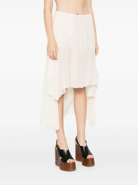 Chloé шорты Fluid Volant, белый