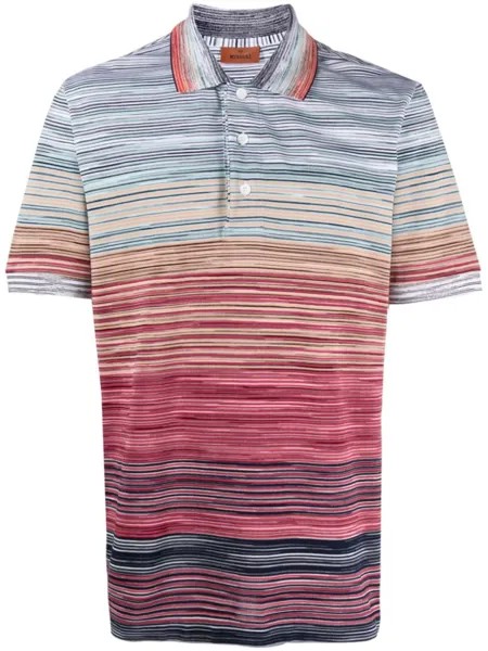 Missoni рубашка поло в полоску, синий