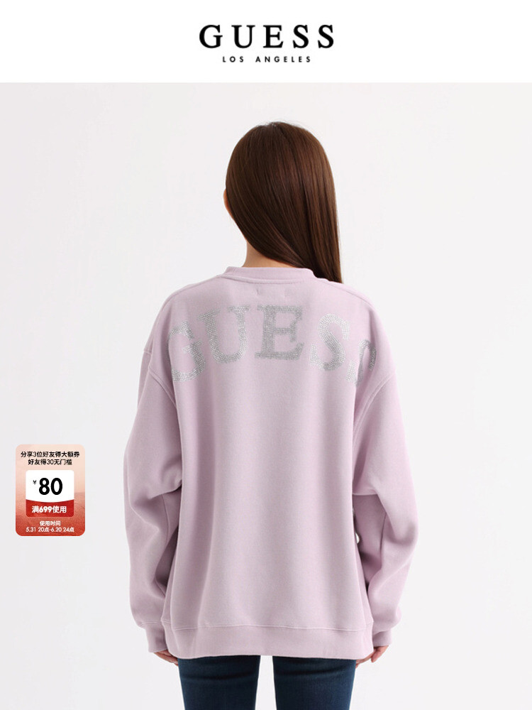 Свитшот оверсайз Guess женский, черный