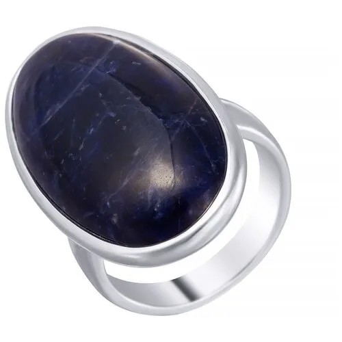 Кольцо ELEMENT47 серебро, 925 проба, содалит, размер 17