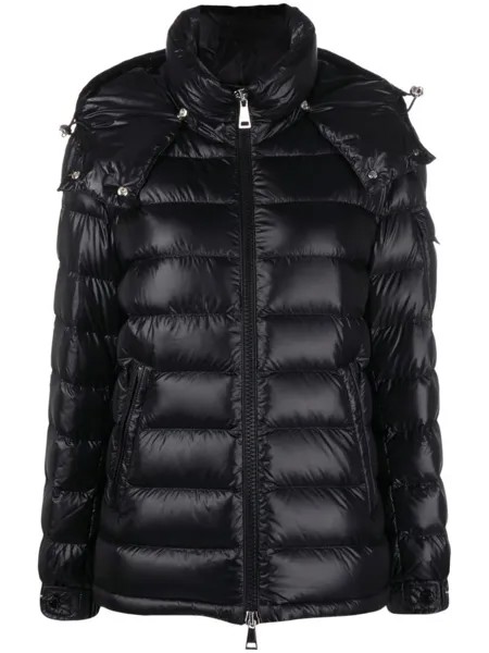 Moncler стеганая куртка Dalles с капюшоном, черный