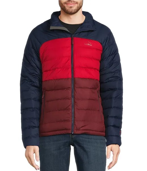 Пуховик L.L.Bean Bean's с цветными блоками, синий