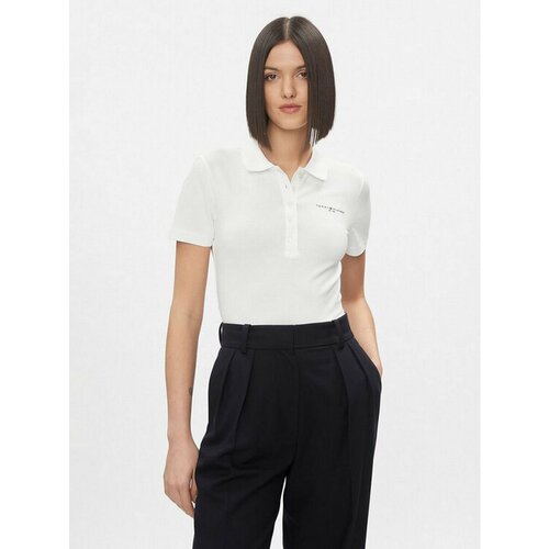 Поло TOMMY HILFIGER, размер L [INT], белый