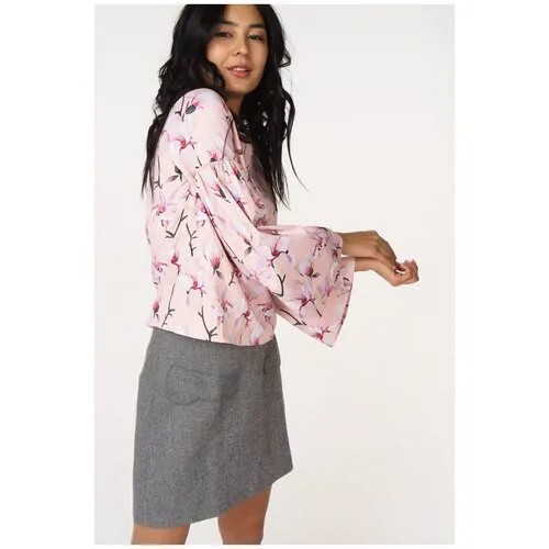 Легкая блуза с летящим рукавом из хлопковой ткани Audrey Right 180845-20014 Розовый 46