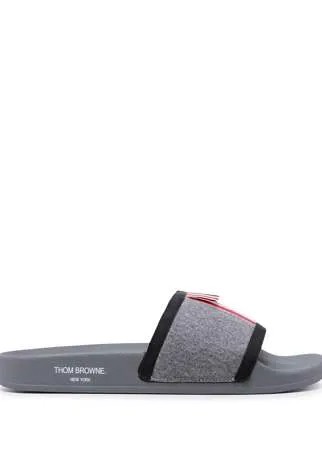 Thom Browne шлепанцы с полосками RWB