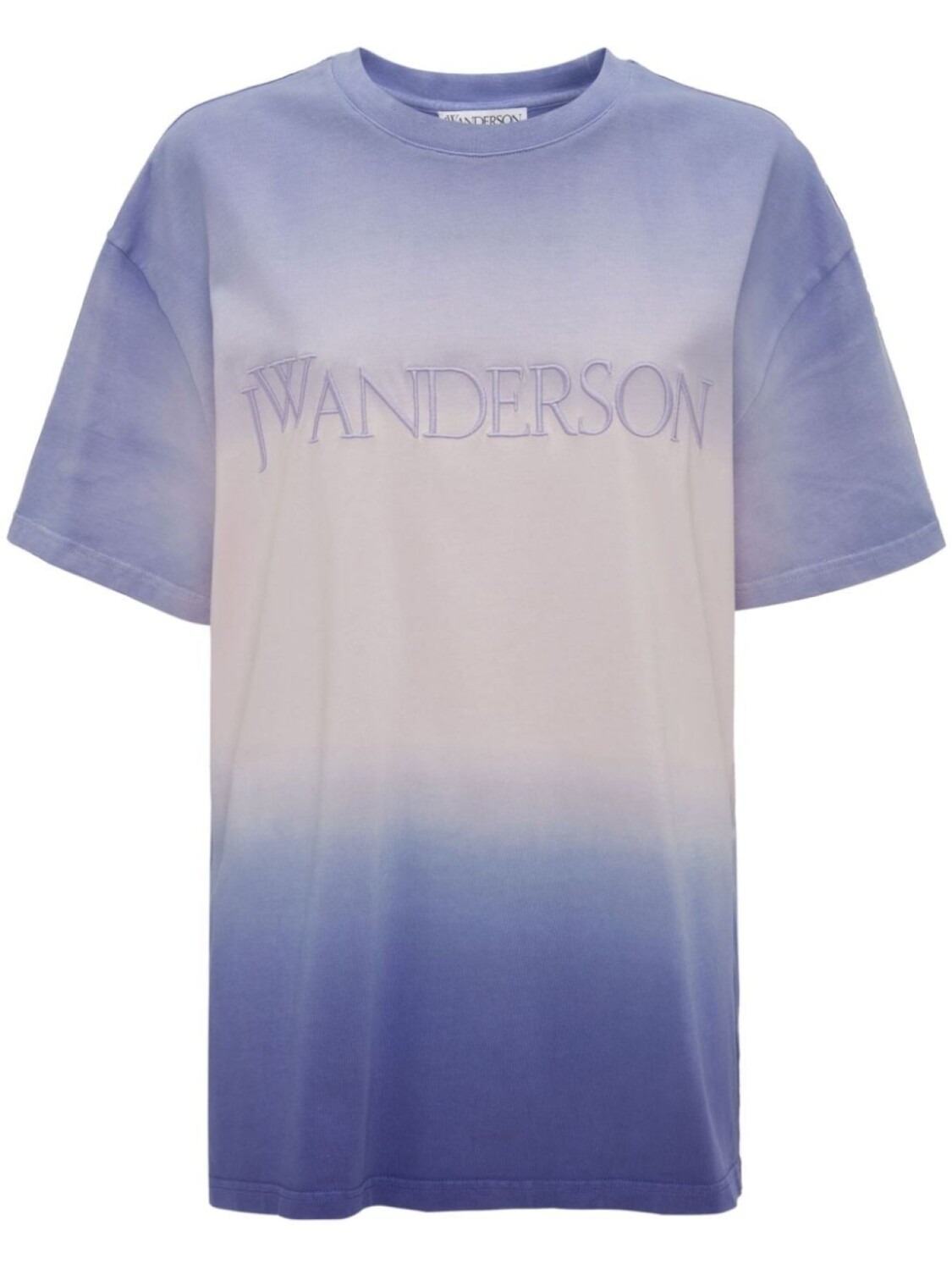JW Anderson футболка из органического хлопка с эффектом градиента, фиолетовый