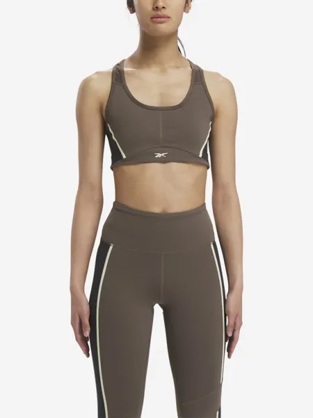Спортивный топ бра Reebok Lux Racer, Коричневый