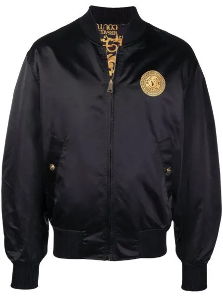 Versace Jeans Couture бомбер с нашивкой-логотипом