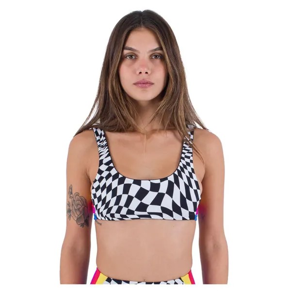 Топ бикини Hurley Nascar Reversible Scoop Front, черный