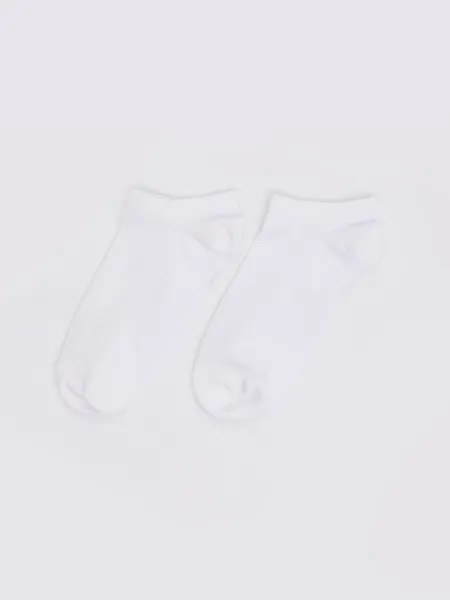 Короткие белые хлопковые носки