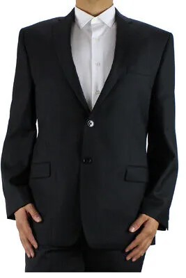 Calvin Klein New Black Jacket Herringbone 42R $ 400