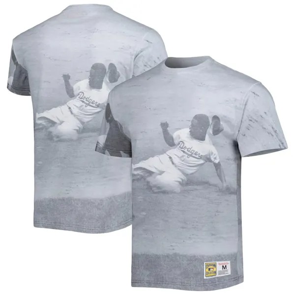 Мужская футболка Mitchell & Ness Jackie Robinson Brooklyn Dodgers Cooperstown Collection Highlight Player