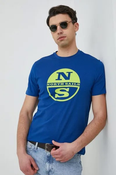 Хлопковая футболка North Sails, синий