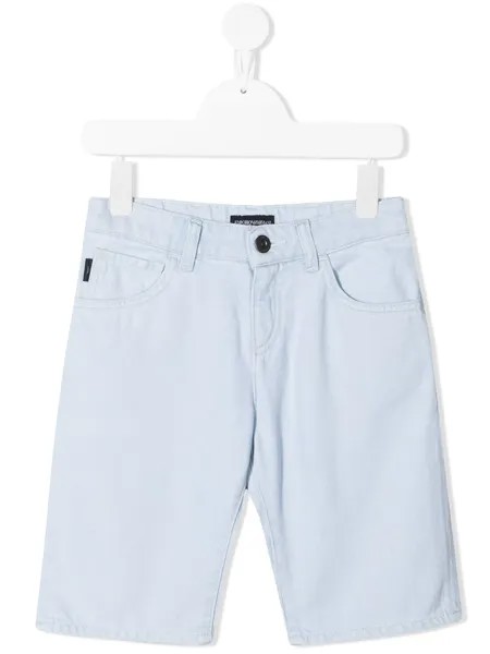 Emporio Armani Kids джинсовые шорты средней посадки