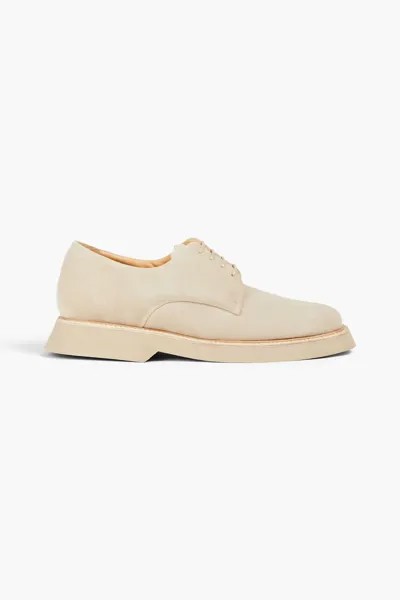 Туфли дерби Carre из замши Jacquemus, бежевый