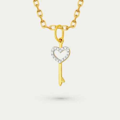 Подвеска GOLD CENTER, желтое золото, 585 проба, фианит