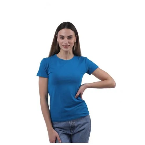 Женская футболка SERGIO DALLINI с коротким рукавом и круглым вырезом SDT651-4-S Бирюзовый