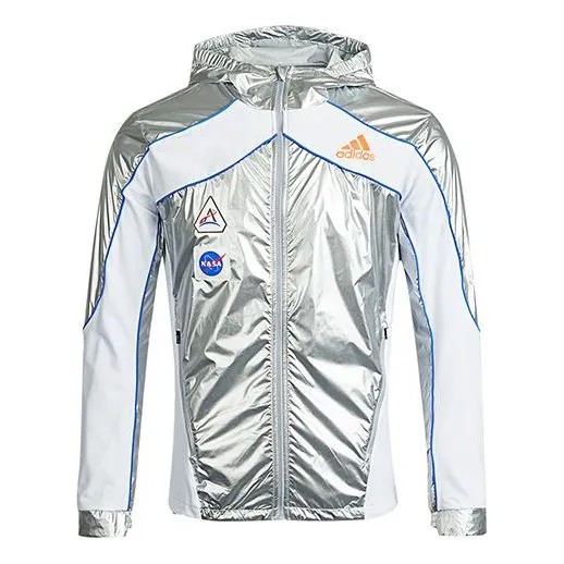 Куртка Adidas Space Jkt M Casual Running Sports Silver GK8816, серебряный