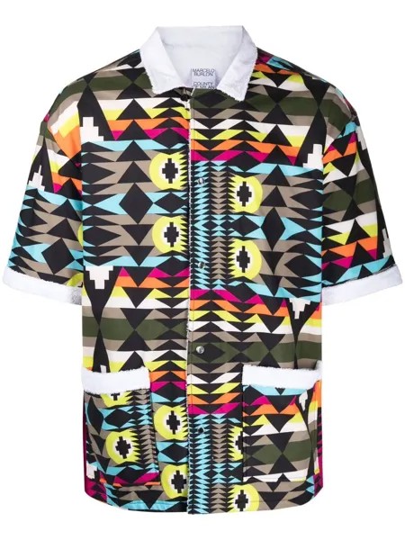 Marcelo Burlon County of Milan рубашка с короткими рукавами и геометричным принтом
