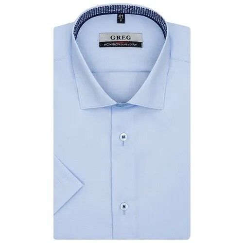Рубашка GREG, размер 39, голубой