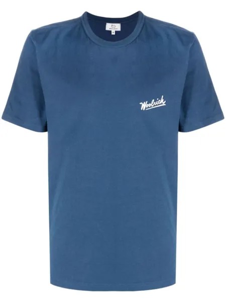 Woolrich футболка с логотипом, синий