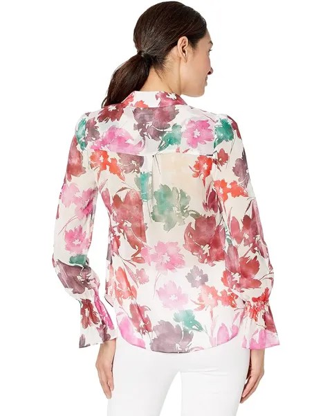 Блуза MILLY Lacey Watercolor Blouse, мульти
