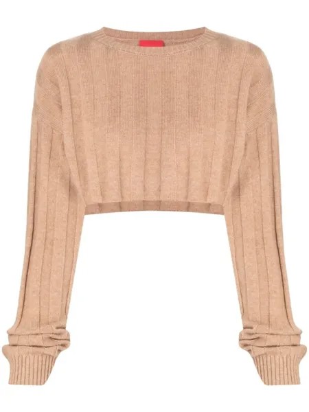 Укороченный джемпер Remy Cashmere In Love, коричневый