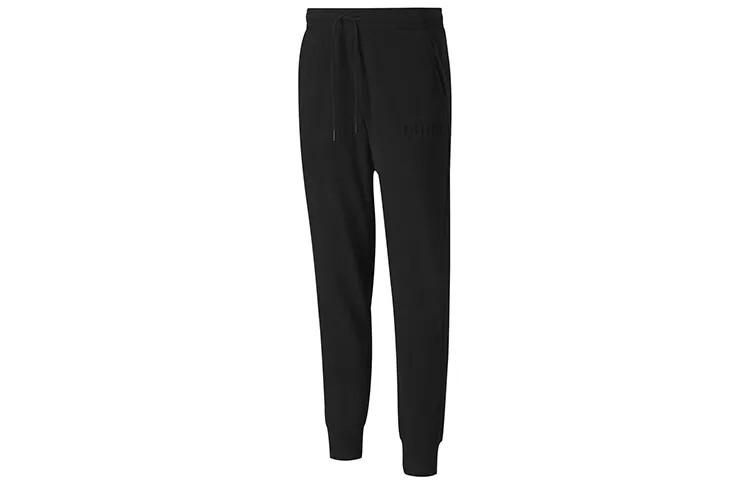 Мужские трикотажные спортивные штаны Puma, цвет Black