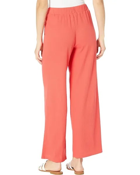 Брюки Michael Kors Waffle Wide Leg Pants, цвет Sangria