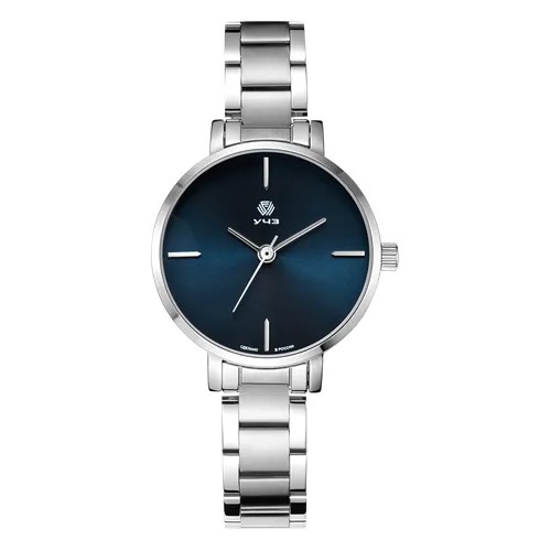 Наручные часы УЧЗ 3049B-1, синий, серебряный