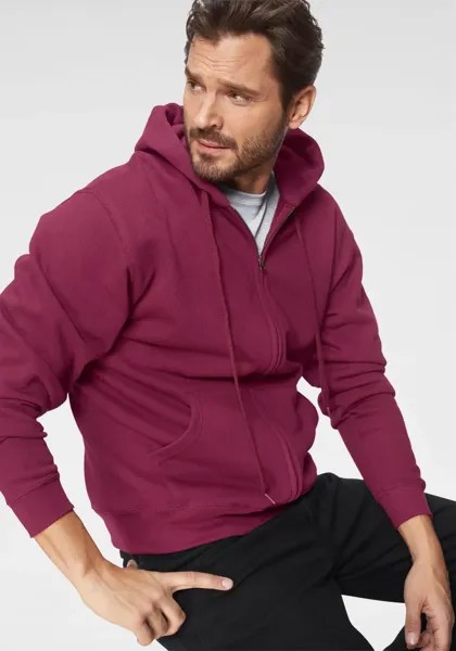 Толстовка Fruit of the Loom с капюшоном из смесового хлопка, бордовый