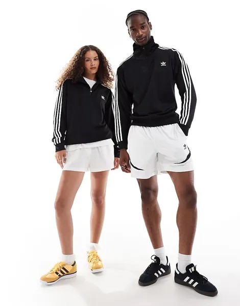Черная спортивная куртка унисекс с воротником стойкой adidas Originals Adicolor