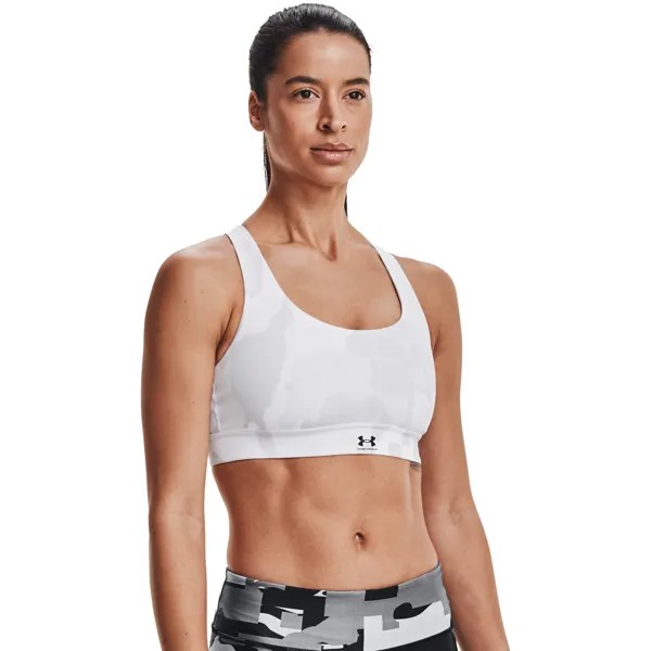 Топ женский Under Armour Isochill Team Mid Bra белый MD